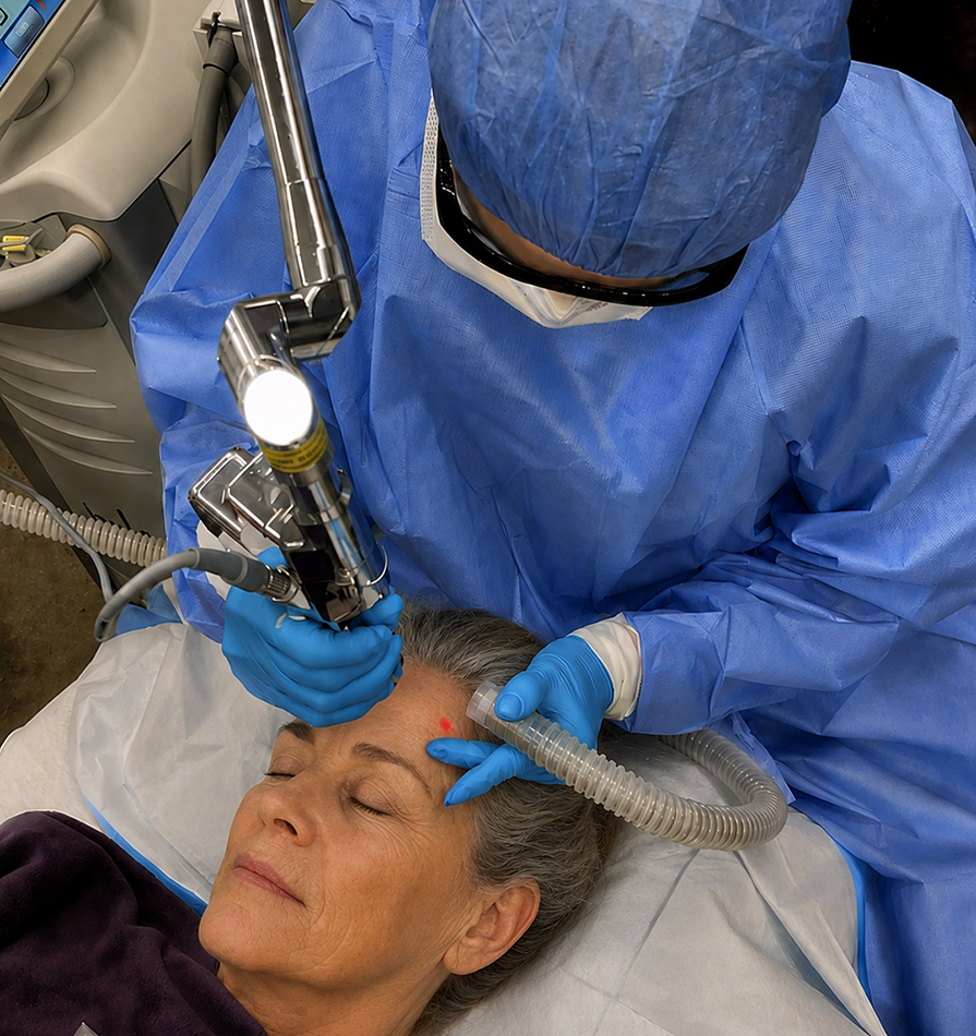 Jenny Performing a Laser Procedure